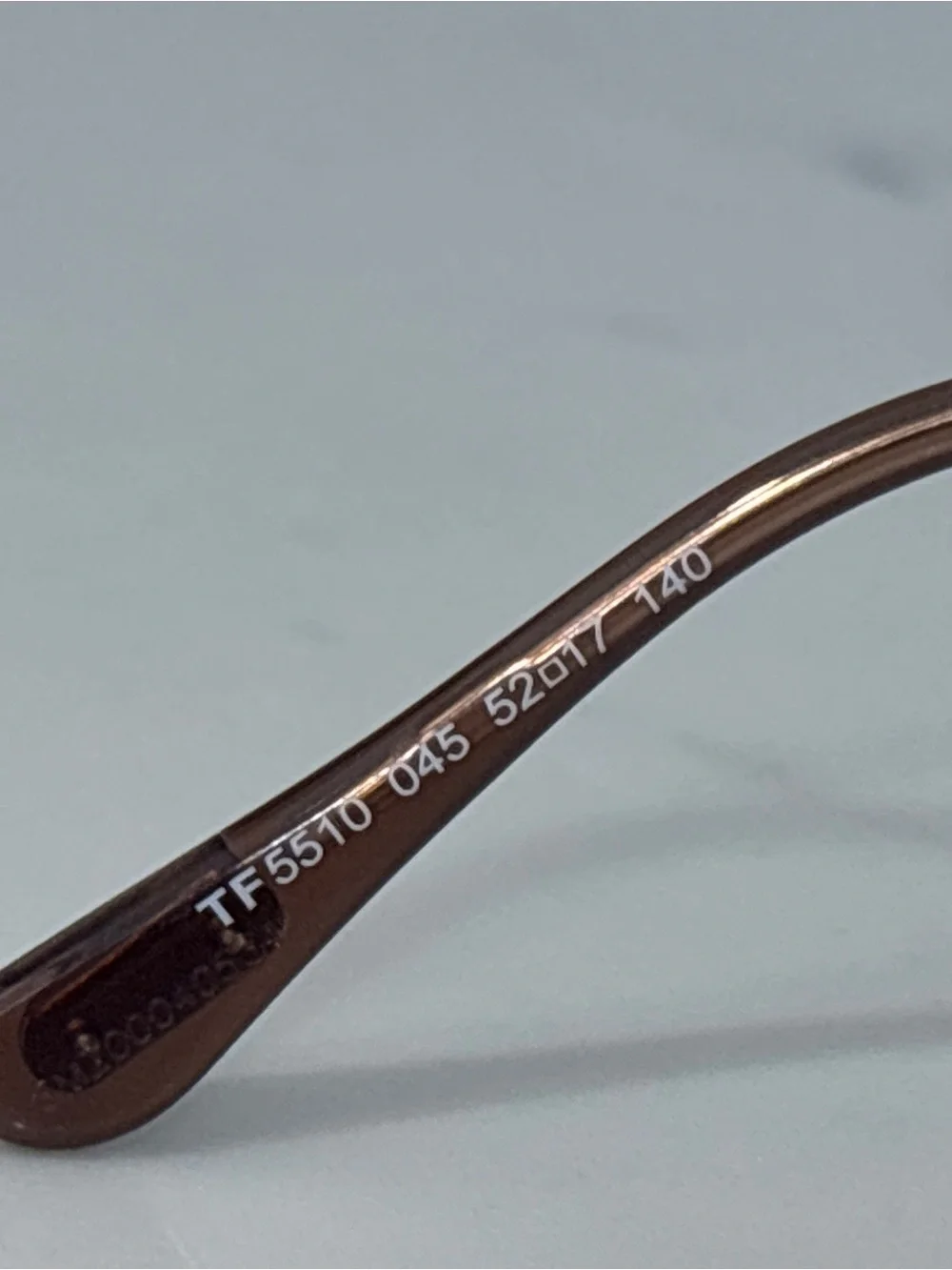 Tom Ford TF5510 045 Cat Eye Glasses Frames Shiny Light Brown Gold